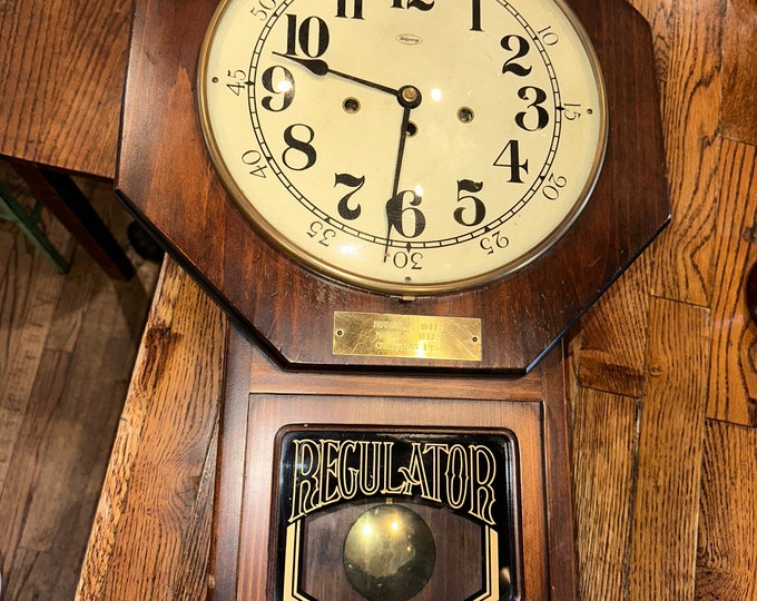 Vintage Regulator Wall Clock, Works, 80 Franz Hermle No 0 Jewels, Made
