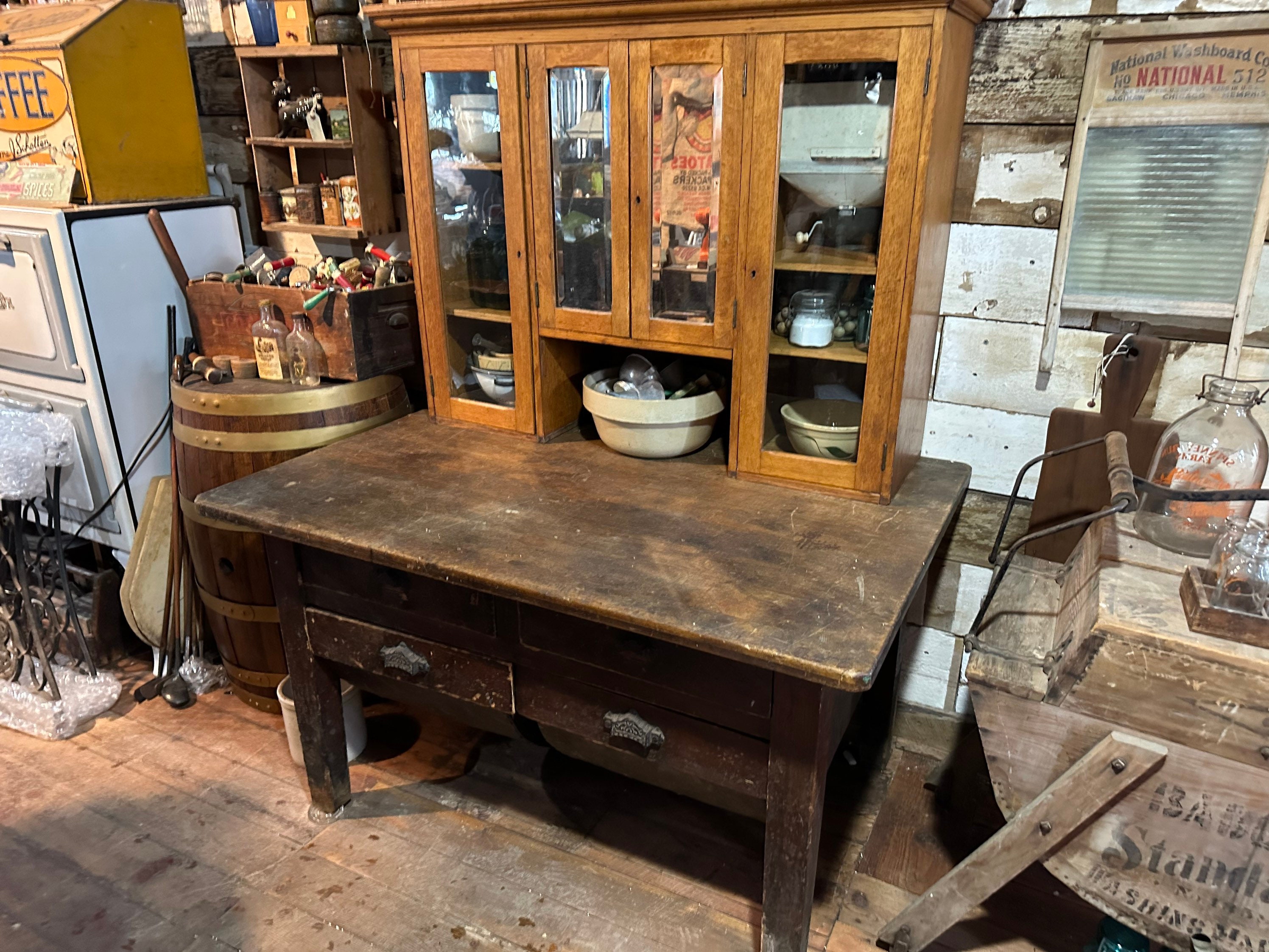 Extra Large Vintage 1920s Kitchen HOOSIER Cabinet Top on - Etsy