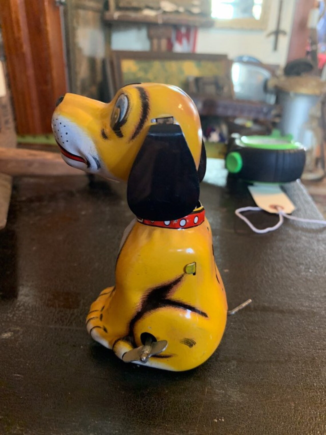 Vintage Wind up Tin Toy Collectible Toy Dog Wags Tail Made Etsy