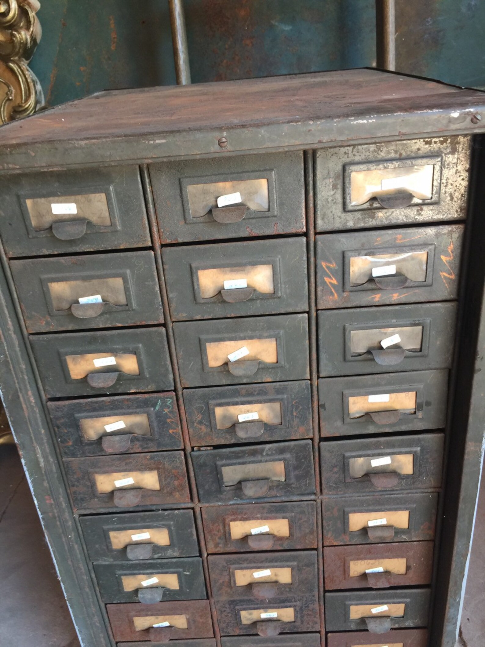 Antiguo vintage Industrial Metal Archivador 30 Cajón | Etsy