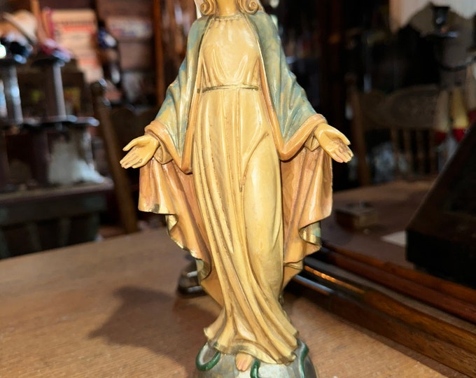 Vintage Religious Statue Madonna Statue Religious Relic Virgin Mary