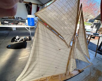 Wooden Sailboat, Approx 48" long 48” tall, Great for Childs Room or Sailing Enthusiasts, Extra Large