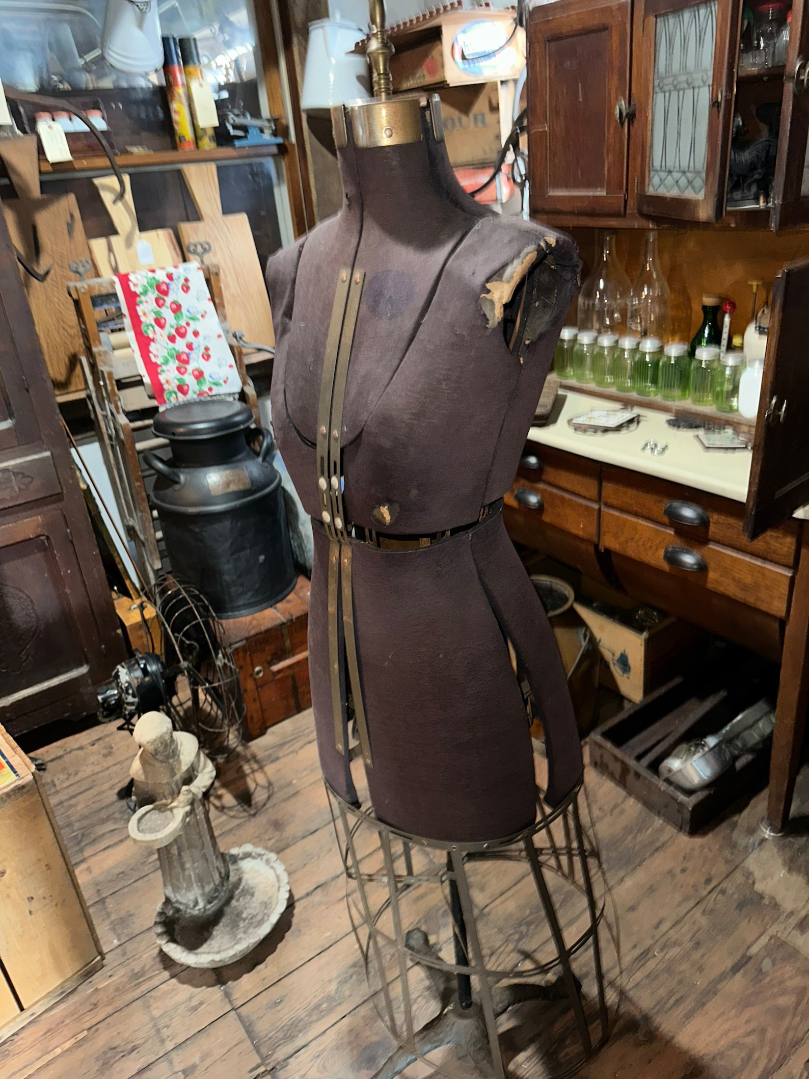 Antique Victorian Early 1900s Dress Form Mannequin, 6' Height ...