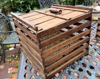 Primitive Early 1900's WOODEN EGG CRATE, Many Available, Listing is for one