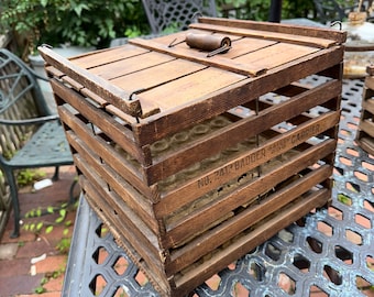 Primitive Early 1900's WOODEN EGG CRATE, Many Available, Listing is for one