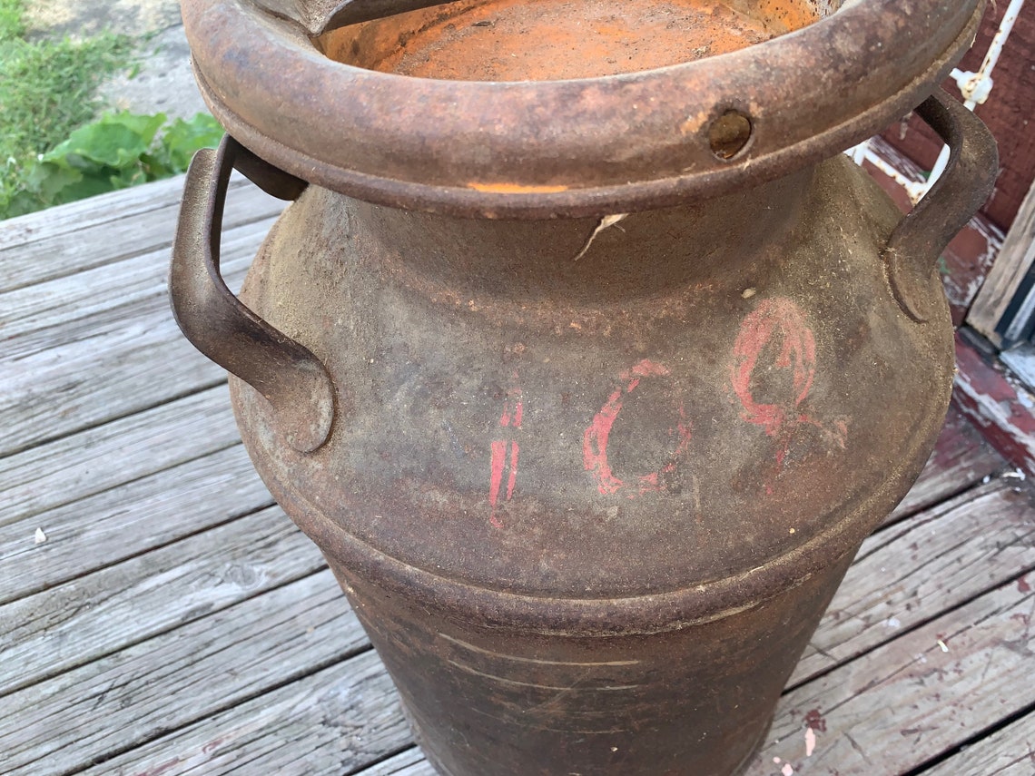Vintage Dairy Farm Milk Can Cream Can With Handle and Lid - Etsy