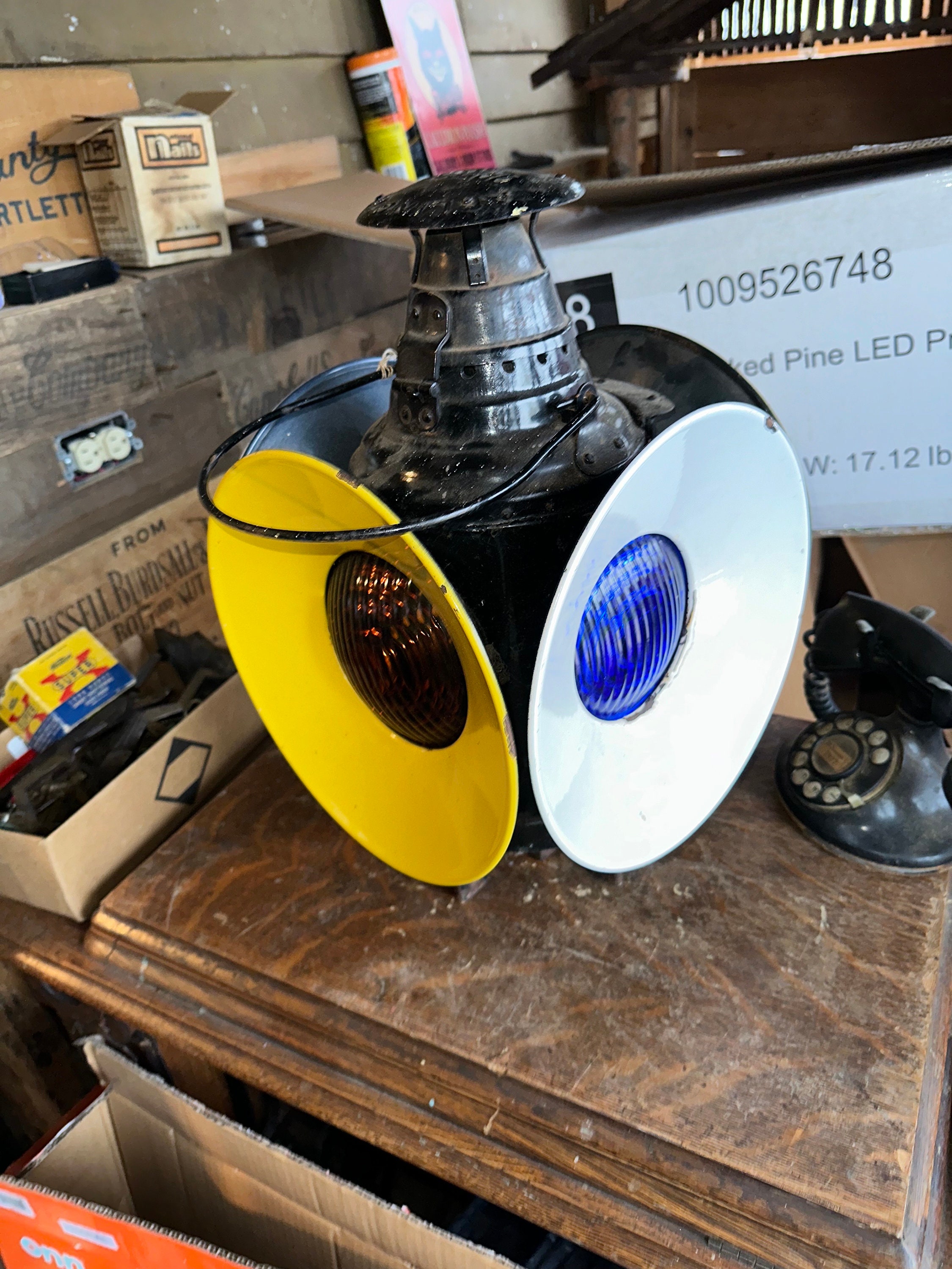 Antique Dressel 4 Way Signal Lantern Railroad Train Switch