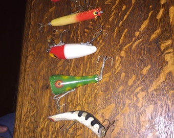Set of 6 Antique/vintage Fishing Lures, Tackle, Gear, Freshwater