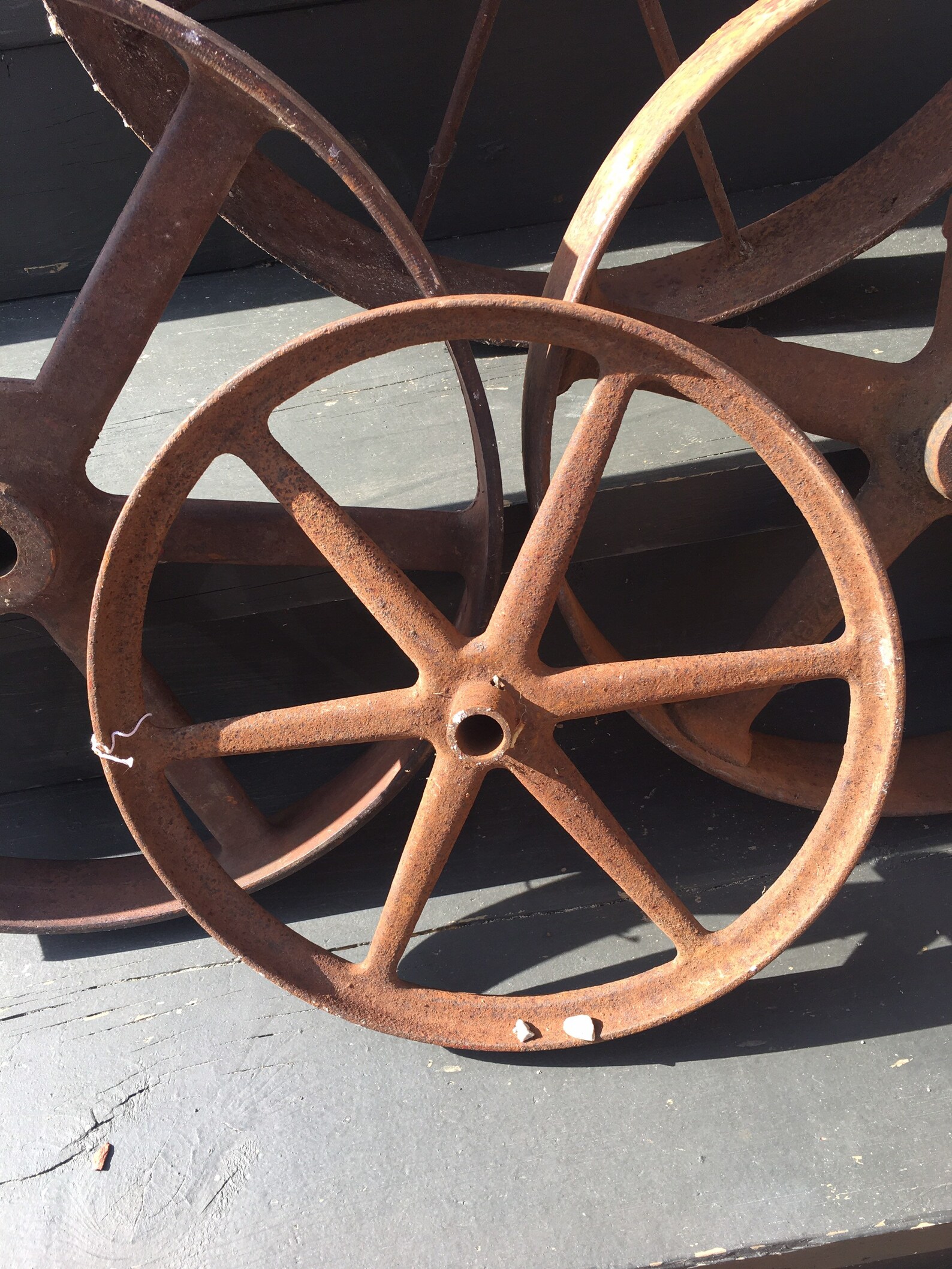 Antique Cast Iron Spoke Wheel With Cast Iron Mounting Bracket | Etsy