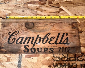 Antique Wooden Campbell's Soup Crate - Etsy
