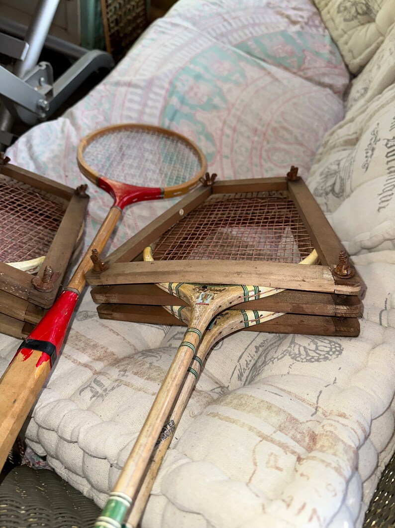 Set of 5 Vintage Badminton Wooden Rackets - Etsy