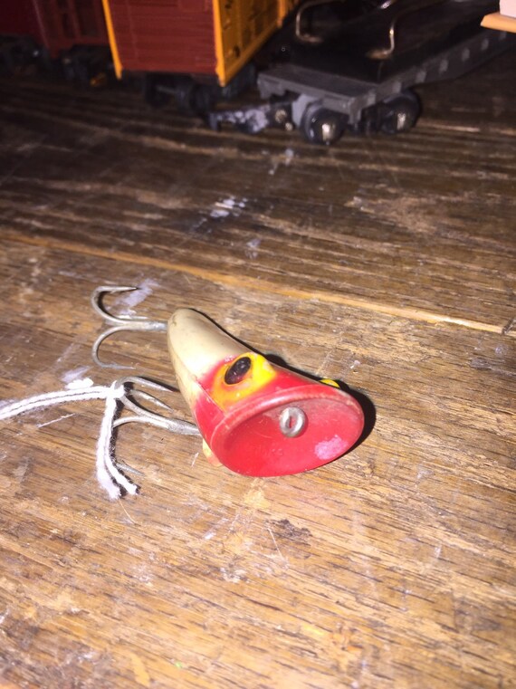 brooks bait fishing lure origin Vintage Brooks Popper Old Chugger Plunker Topwater Lure