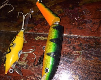 Set of 6 Antique/vintage Fishing Lures, Tackle, Gear