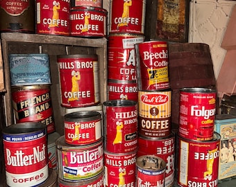 Various Vintage Coffee Tins/cans You Pick 18.97 Each, Please Let