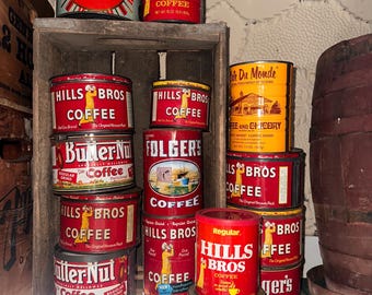 Various Vintage Coffee Tins/Cans you pick 16.97 each, please let me know which one you want or I can pick
