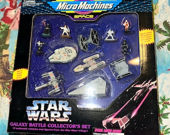 Vintage Star Wars 12 Micro Machines Galaxy Battle Collector's Set