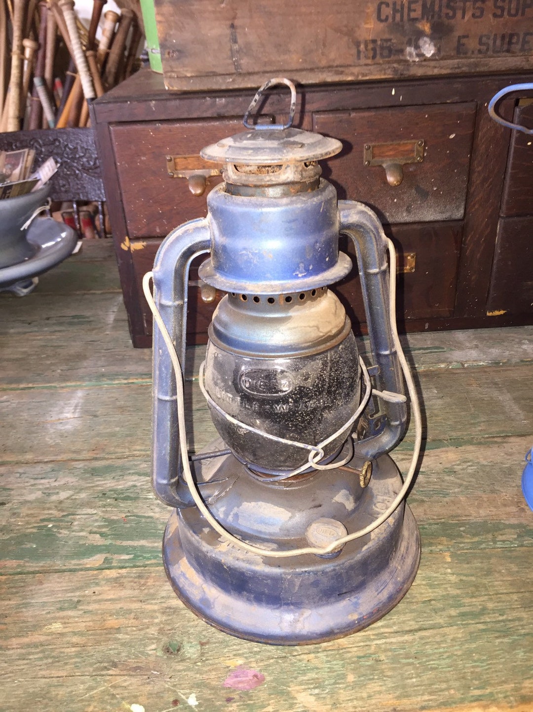 Vintage, Dietz, Little Wizard, Number 1, Kerosene, Lantern Lamp