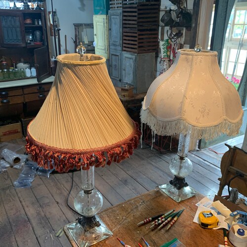 Large Glass Lamps shops 1950s 24