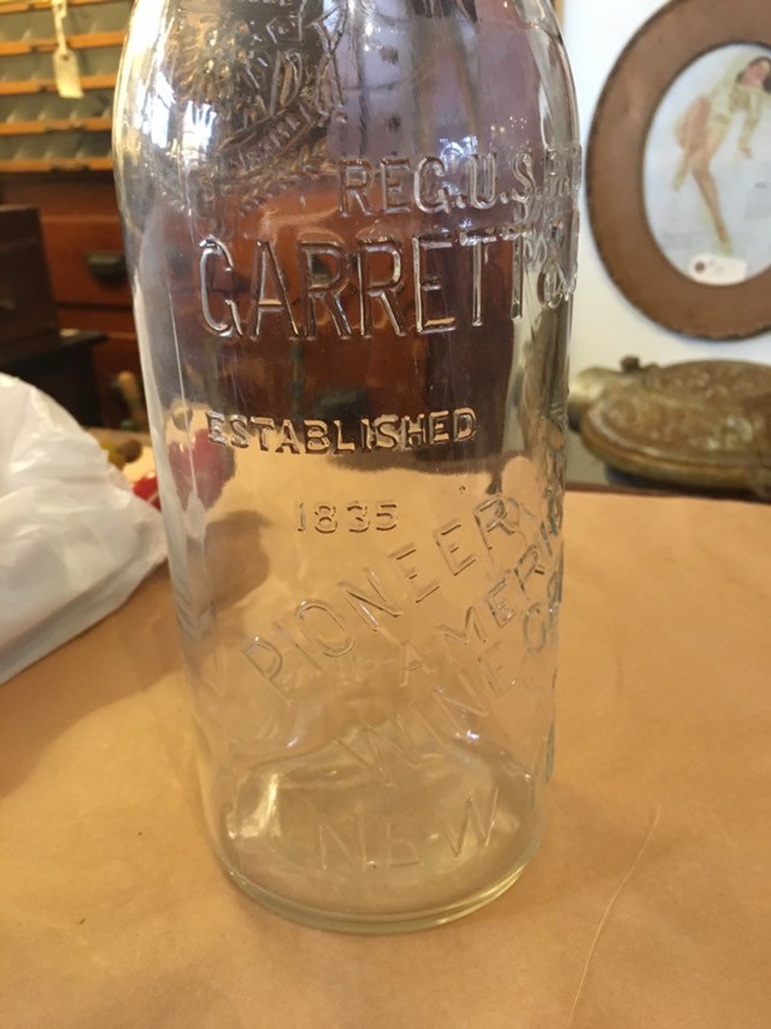 Antique Large Wine Bottle Approx 1 Gallon Garrett & Co. INC. Etsy