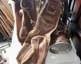 Vintage Leather Golf Club Bag From 1940s