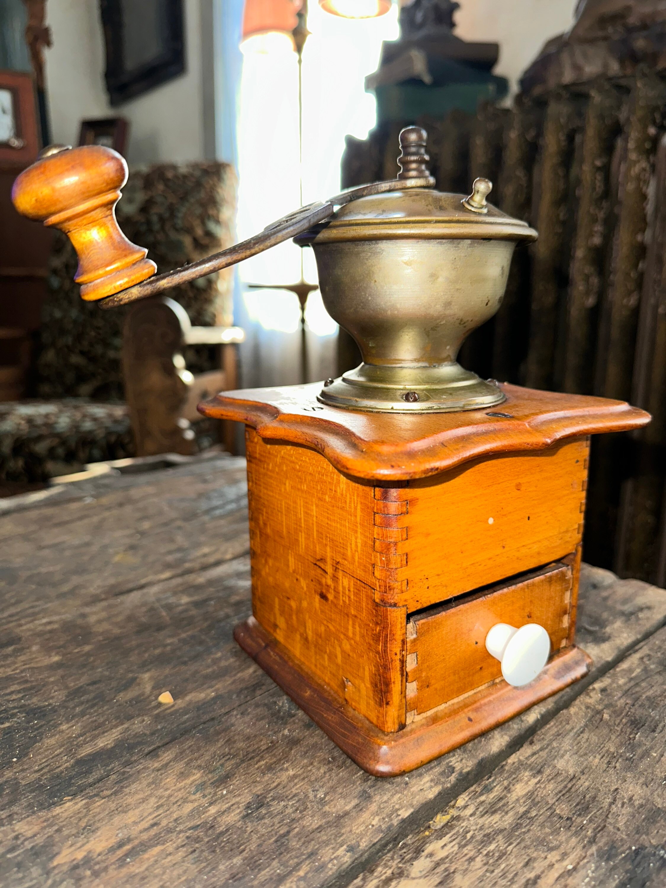 コーヒーグラインダー、アンティーク Antique, Vintage, Coffee Grinder, Early 1900's, Works - Etsy
