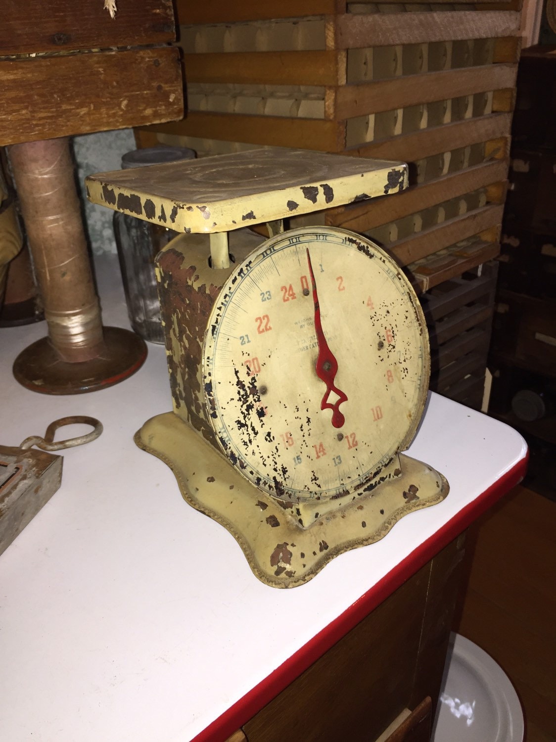 アンティーク　universal household scale Vintage Universal Household Scale, Works Great, Looks Great, 25