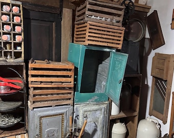 Primitive Early 1900's WOODEN EGG CRATE, Many Available, Listing is for one