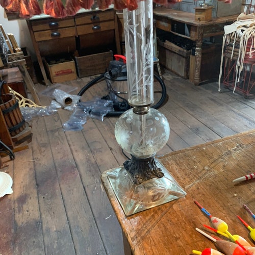 Large Glass Lamps shops 1950s 24