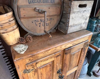 Antique Victor Oak Ice Box Refrigerator, 1900 Ice Box, Approx 43