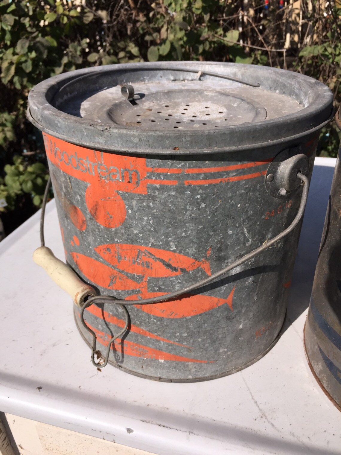 Vintage Minnow Bait Buckets Galvanized Pail nice Etsy