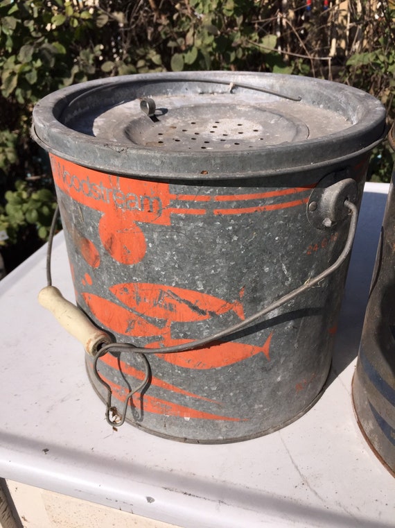 Vintage Minnow Bait Buckets Galvanized Pail nice Shape, Listing is for One  Only 