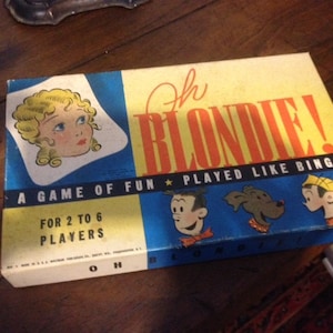 Vintage Oh Blondie Game of Fun, No 3019, For players who like Bingo, 2-6 players, Great condition