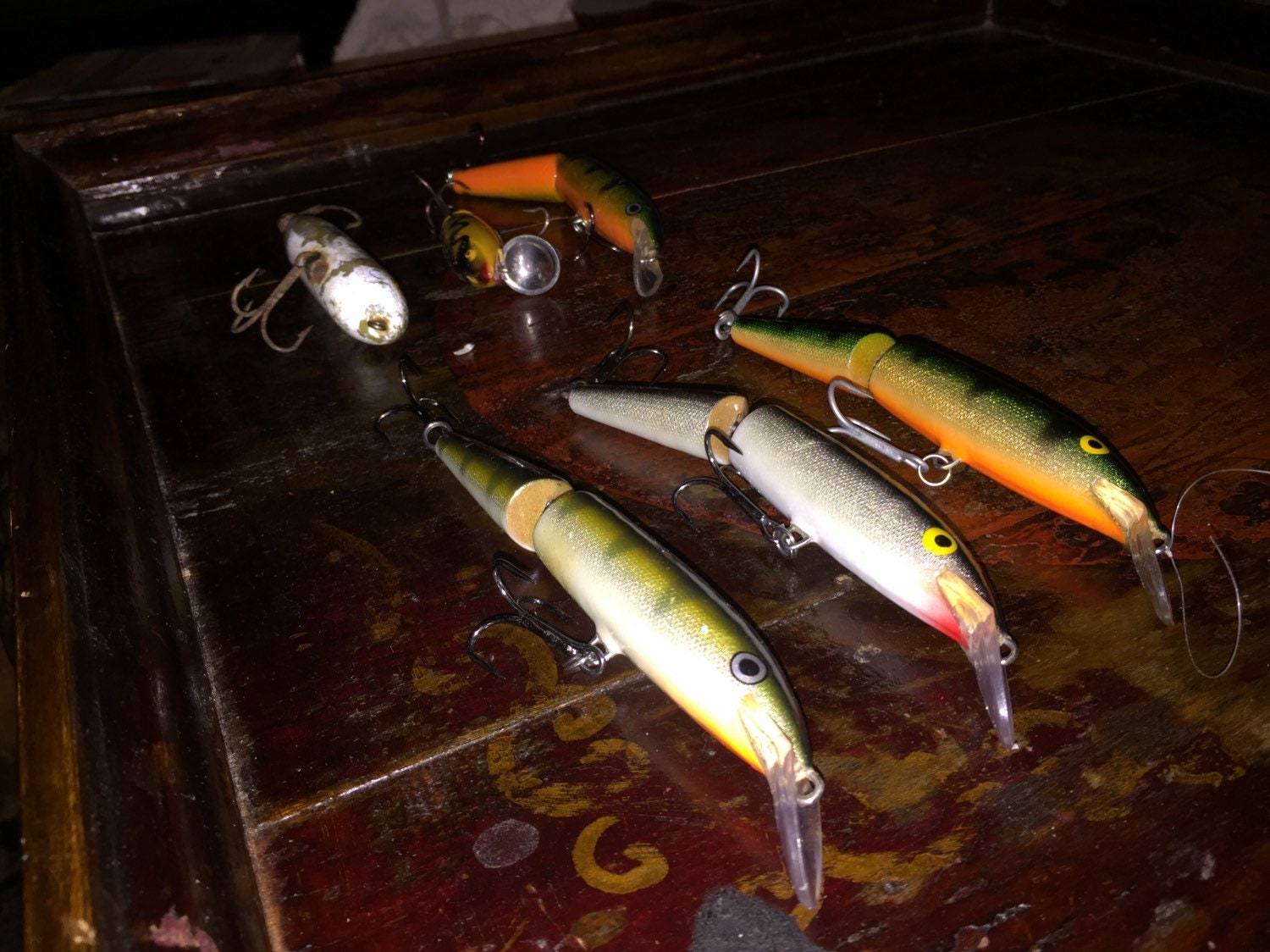 Set of 6 Antique/vintage Fishing Lures, Tackle, Gear, Freshwater