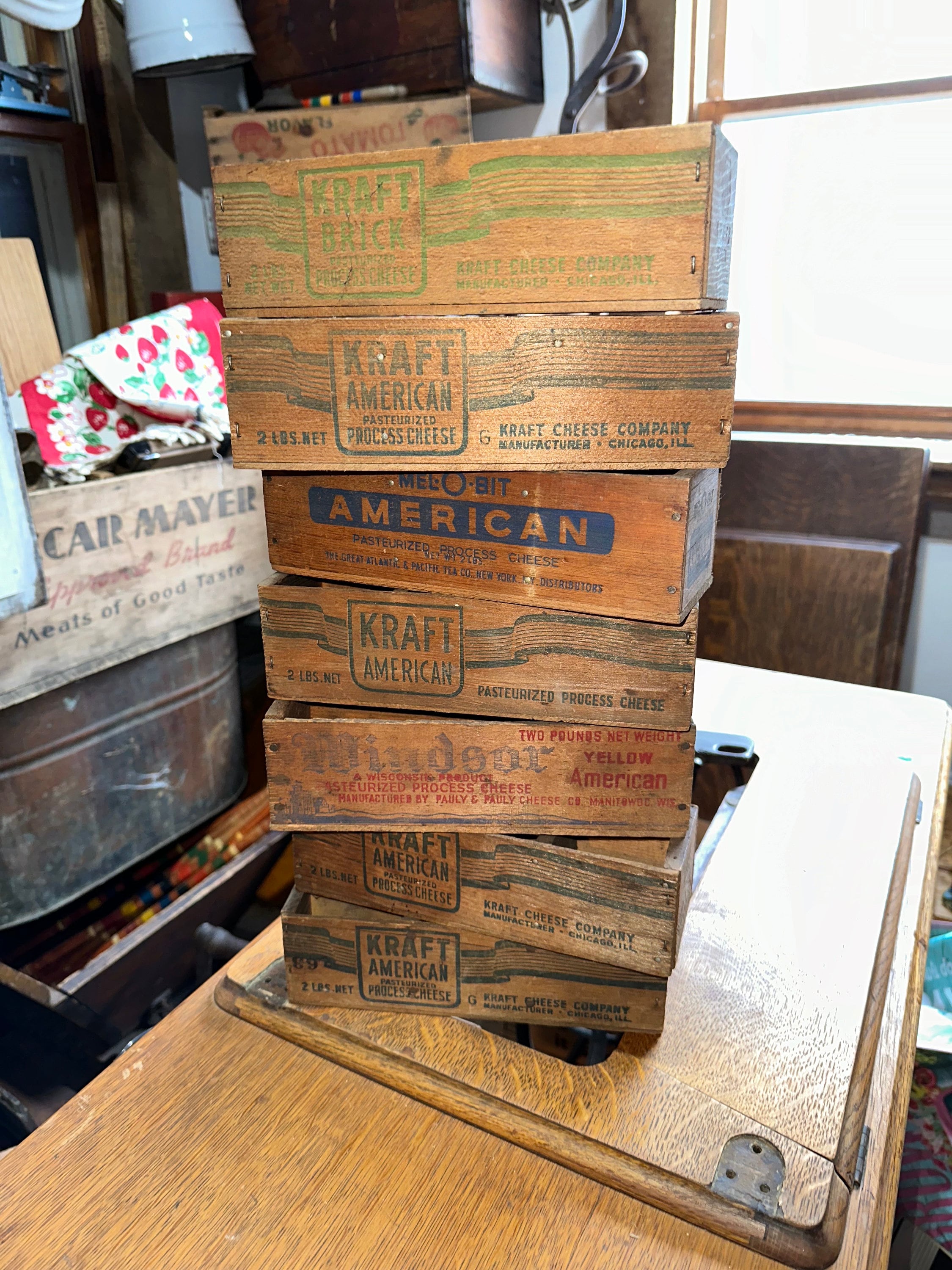 Authentic Antique American Country Store Wooden Shipping & Display Soap Box  With Whimsical Mottos