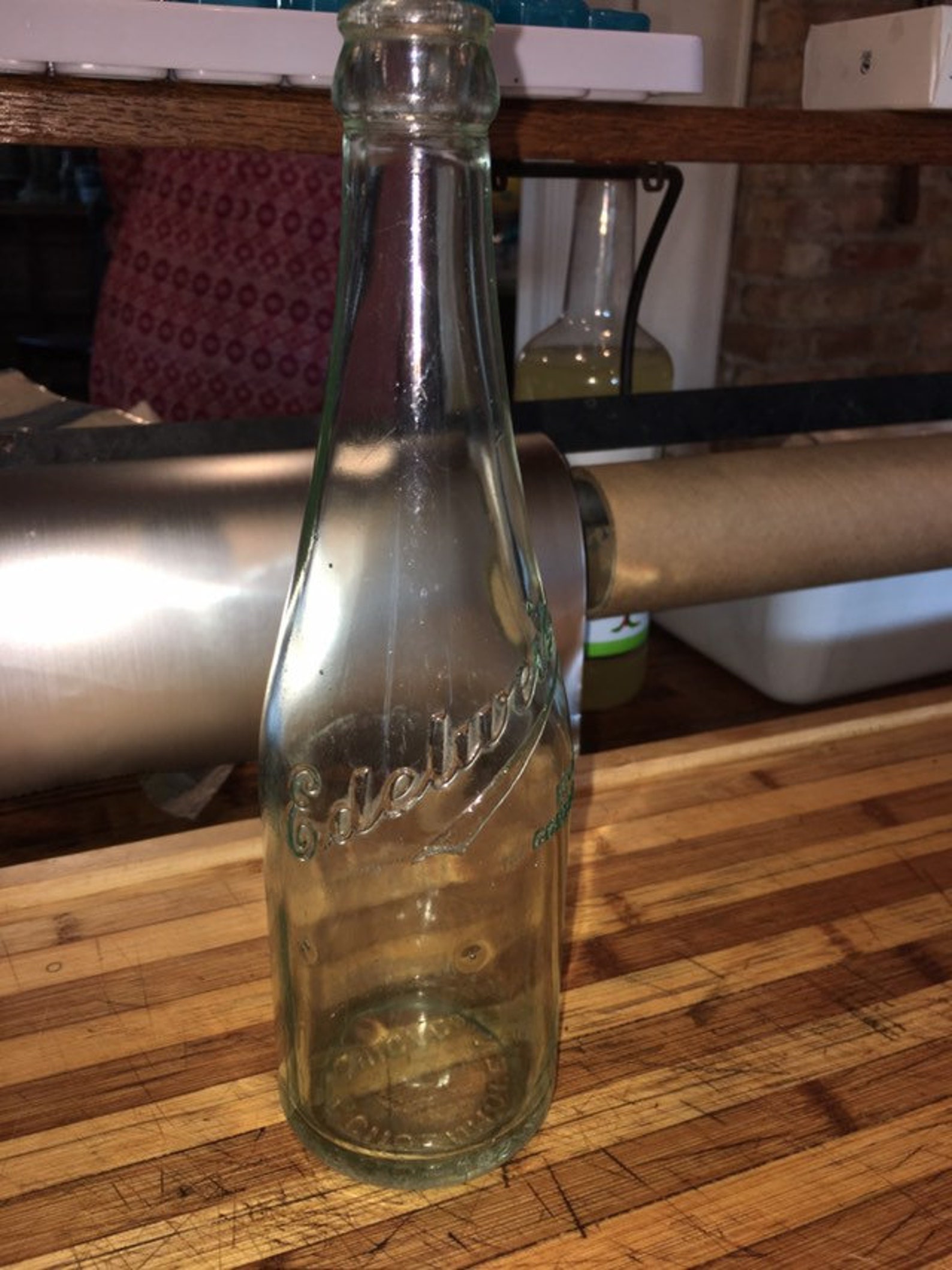 1900 Chicago Edelweiss Scoenhofen Embossed Beer Bottle Not Cleaned Yet ...