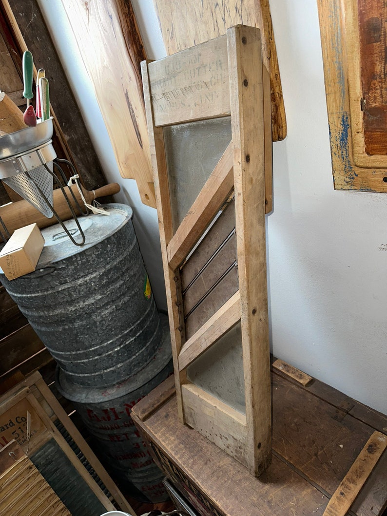 Primitive Antique Wooden CABBAGE SLICER Kitchen Cutting Board Etsy