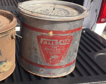 Vintage Minnow Bait Buckets Galvanized Pail ****Nice Shape****, Listing is for one only