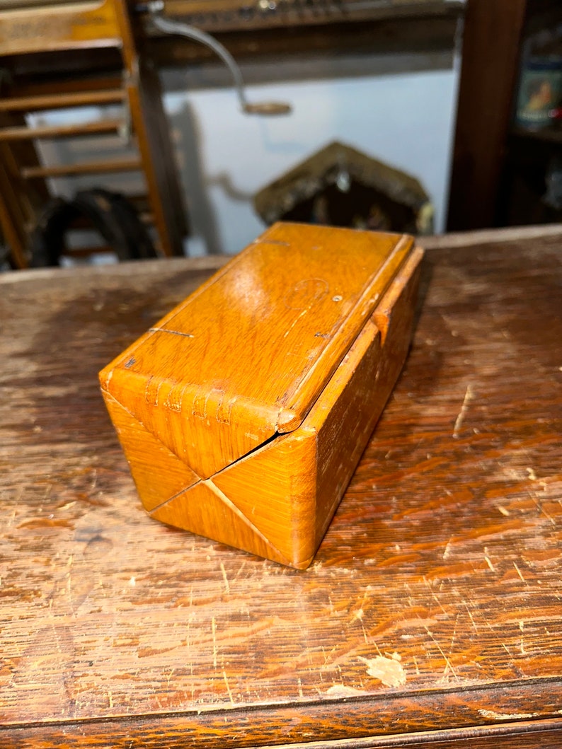 Antique Singer Puzzle Box Assorted Attachments and Bobbin Accessory Kit image 7