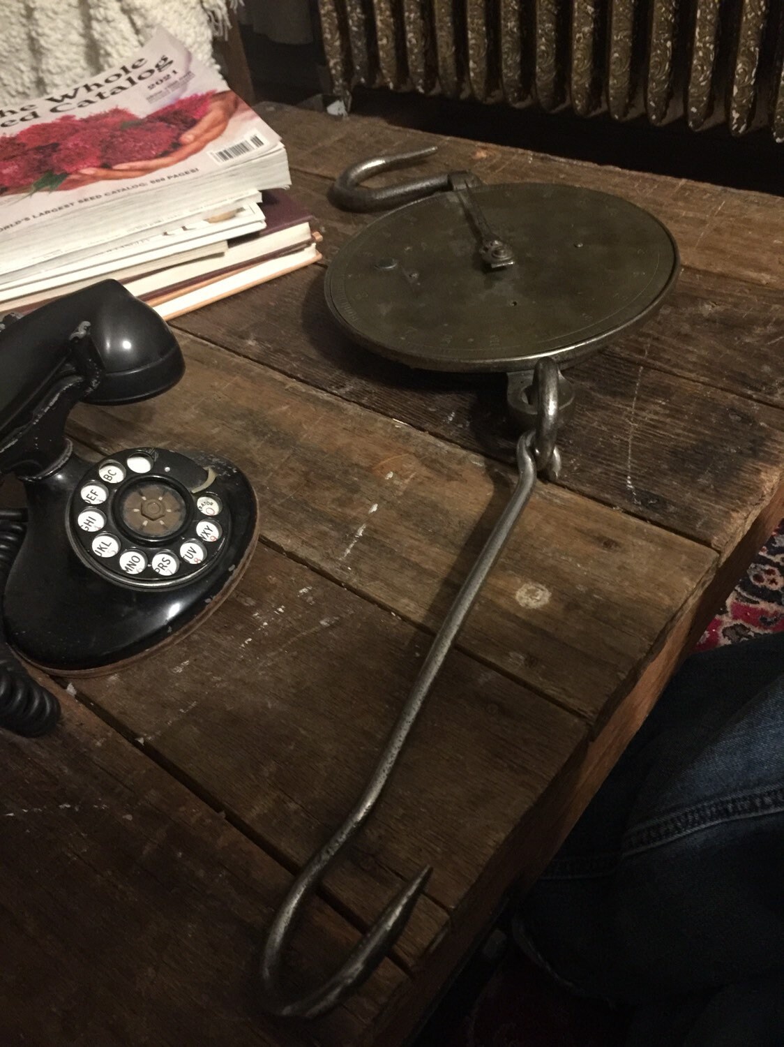 Antique SALTER'S 200lb Trade Spring Balance Scale With Hooks, No