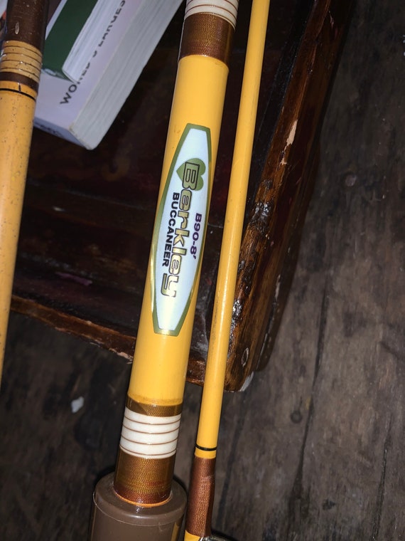 Vintage Berkley Buccaneer B90-8' or 86 Fishing Rod, 2 Pieces, Great  Decoration for Cabin or Lodge, One Rod Only 