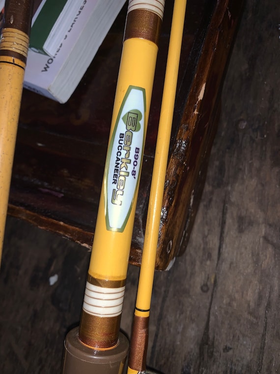 Vintage Berkley Buccaneer B90-8' or 86 Fishing Rod, 2 Pieces, Great  Decoration for Cabin or Lodge, One Rod Only 