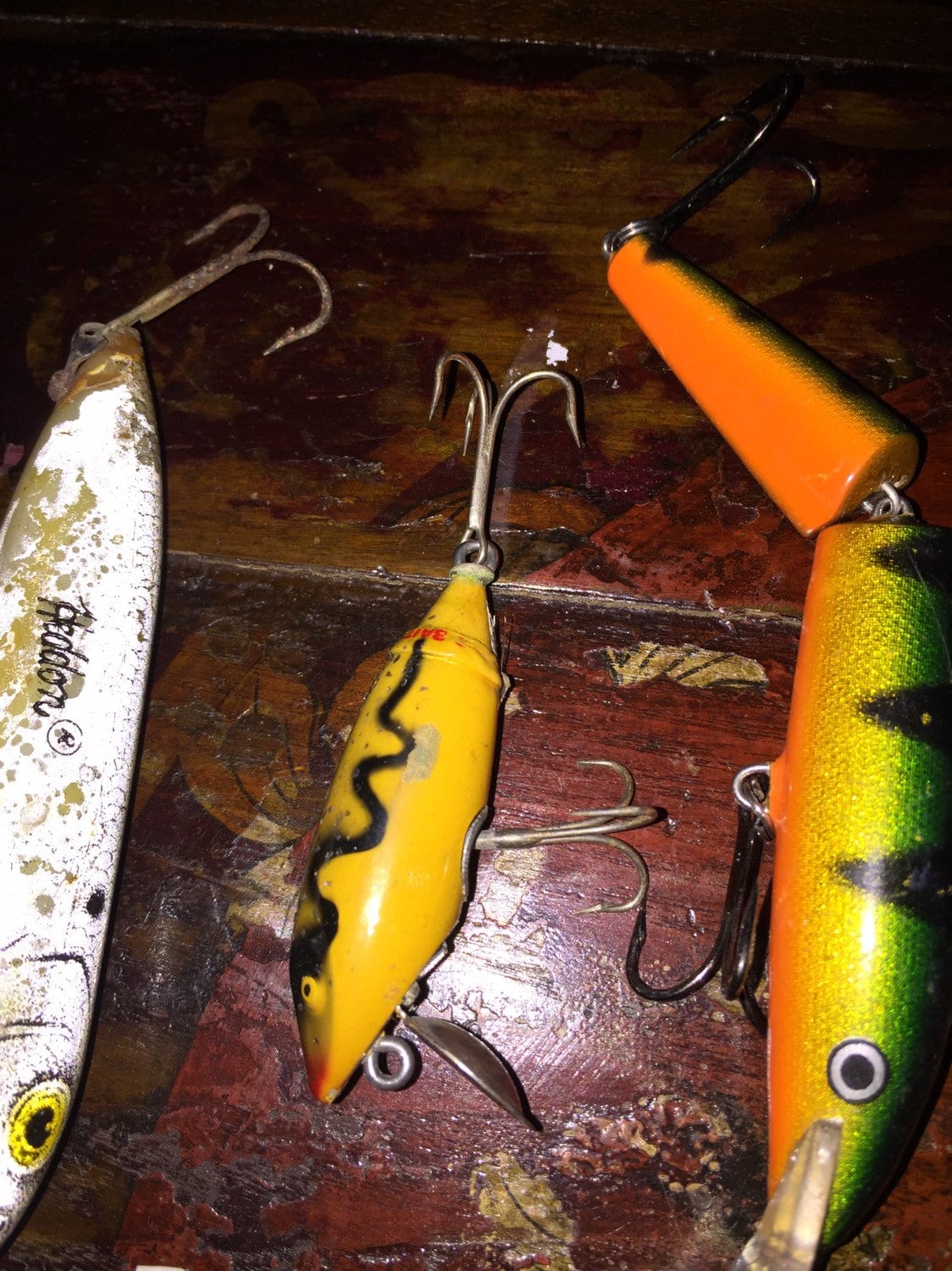 Set of 6 Antique/vintage Fishing Lures, Tackle, Gear