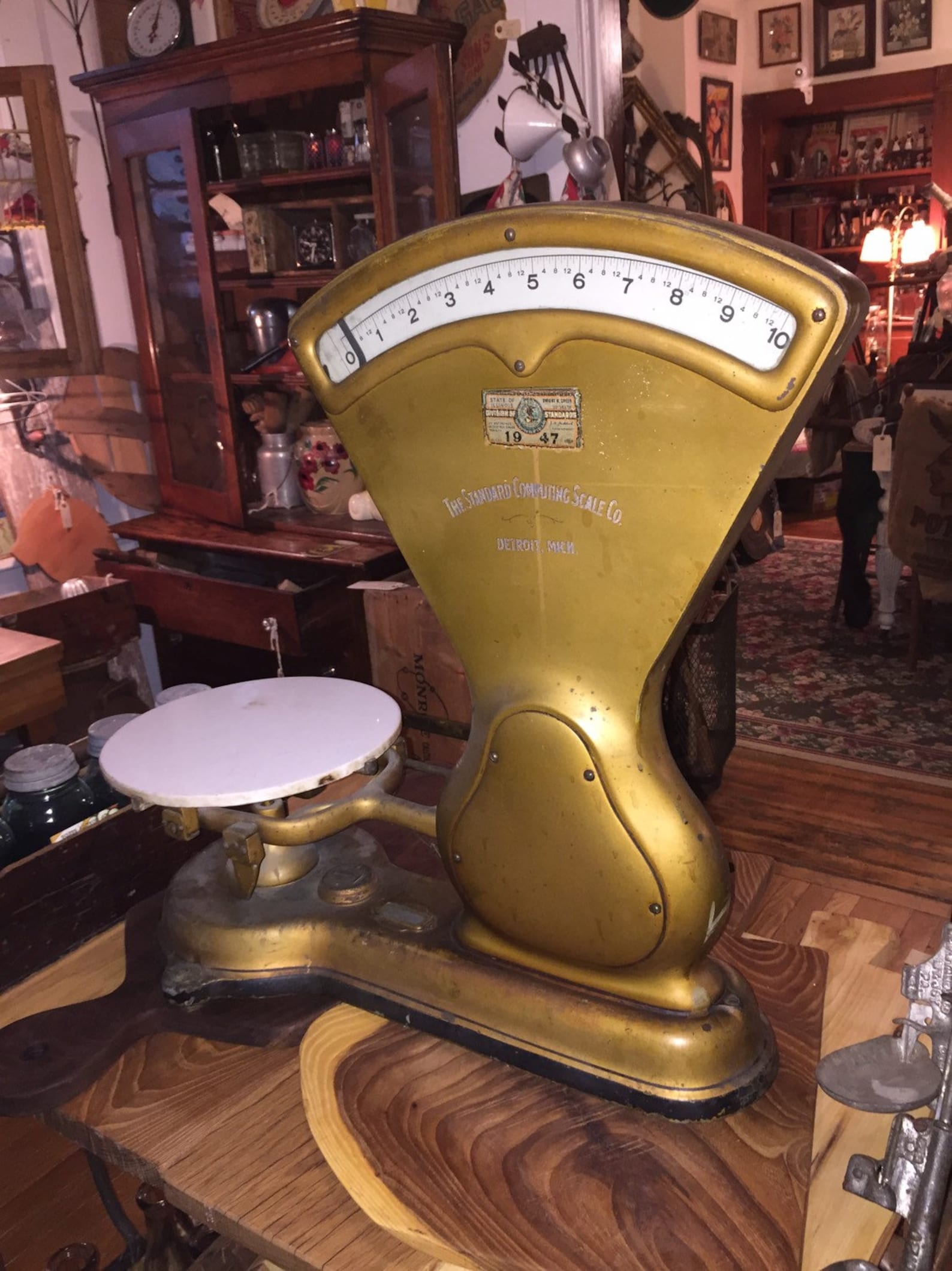 The standard computing scale co antique vintage scale 10 lb original