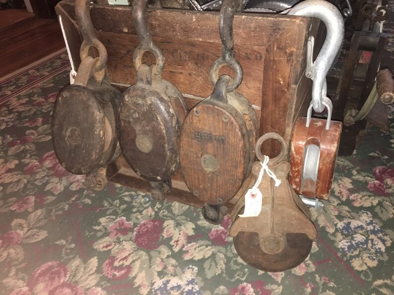 Antique Industrial / Farm Pulley Measures Approx 16 1/2 Etsy