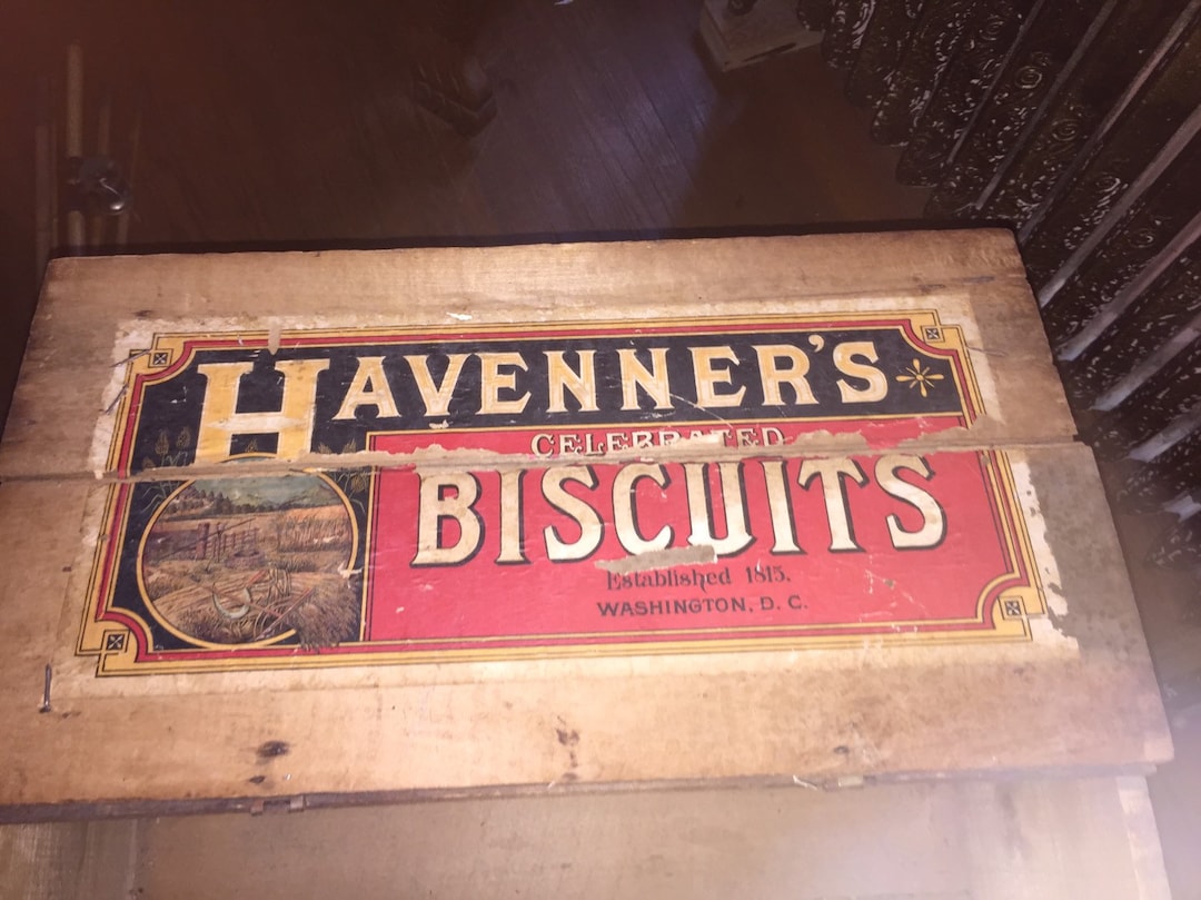 Antique Havenners Biscuit Crate 
