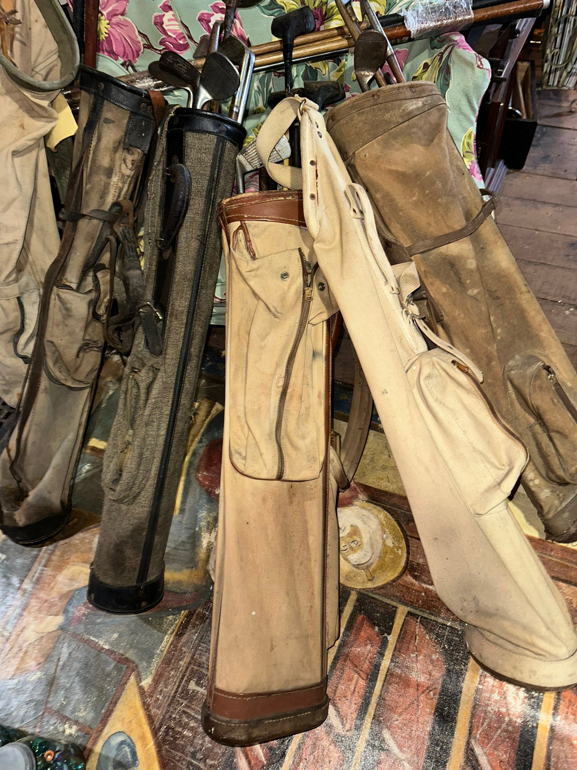 Handmade Leather and Canvas Golf Bag, Golf Stand, Sunday Bag –  99percenthandmade