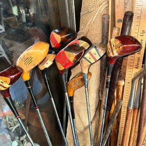 Vintage Right Hand Wood Head Golf Club Drivers, listing is for one only