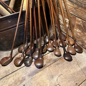 Vintage Right Hand Wood Shaft Golf Club Drivers, listing is for one only