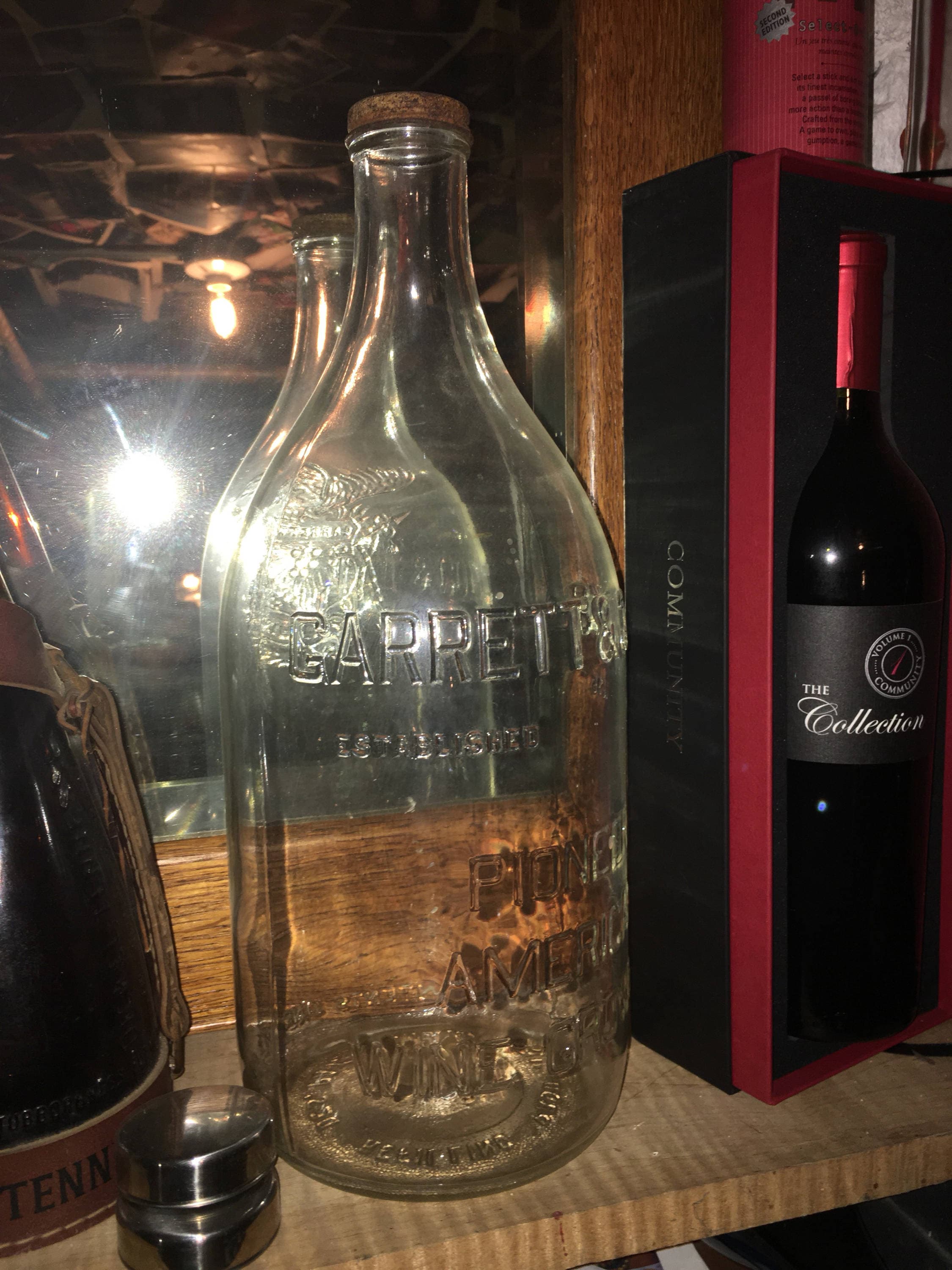 Antique Large Wine Bottle approx 1 Gallon Garrett & Co. INC. Etsy