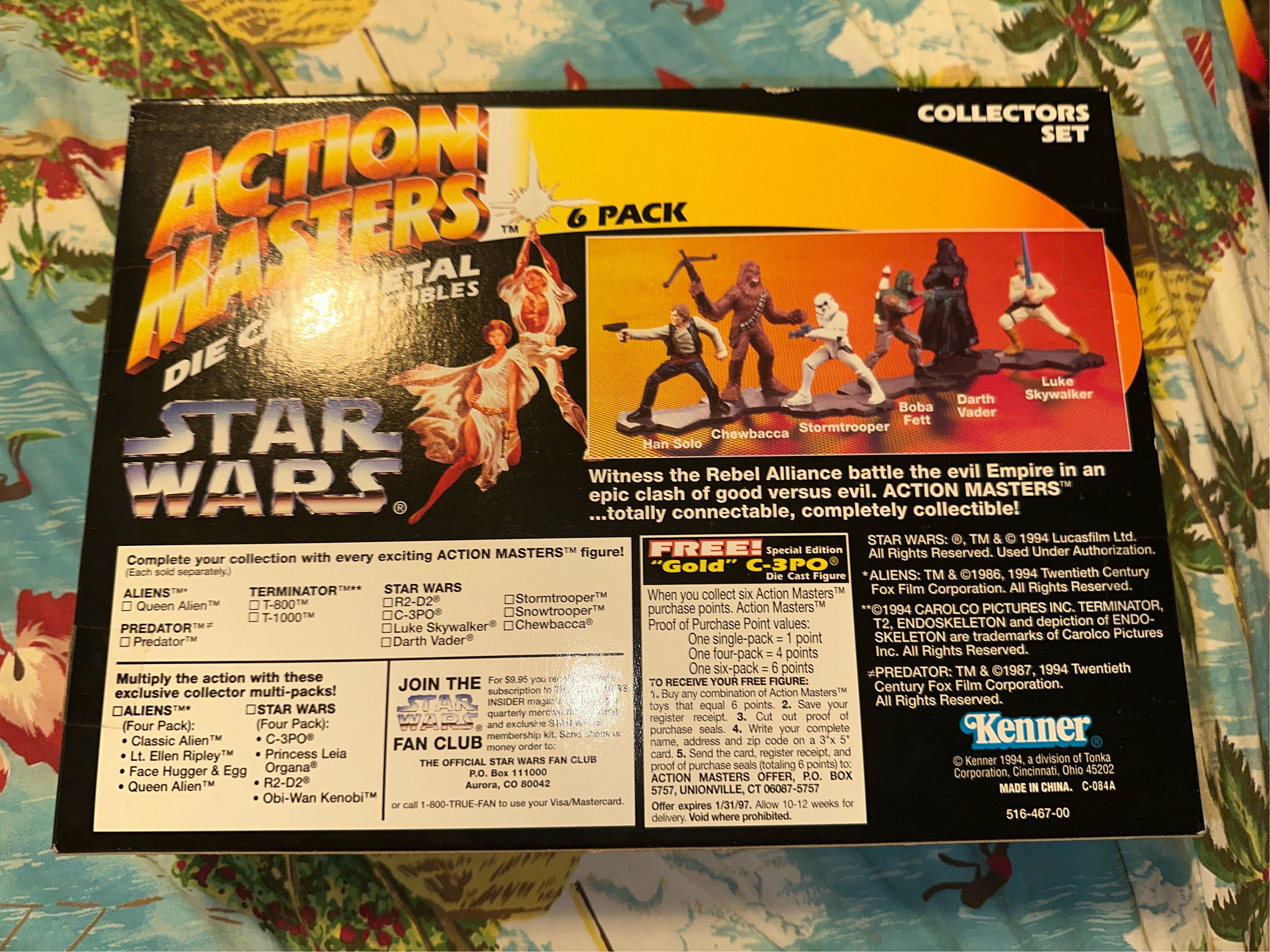 Star Wars 1994 6-pack Action Masters Diecast Kenner New Unopened